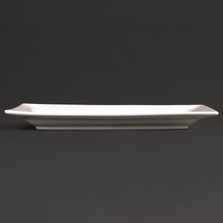 Assiettes rectangulaires à bord large Lumina 257 x 155mm