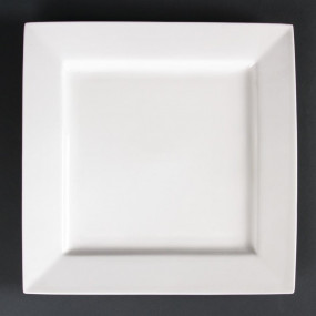 Assiettes carrées Lumina Fine China 265mm