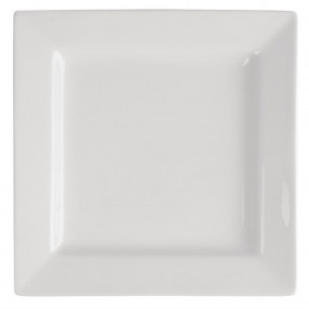 Assiettes carrées Lumina Fine China 265mm