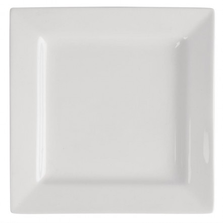 Assiettes carrées Lumina Fine China 265mm