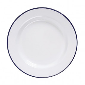 Assiette plate en acier émaillé Olympia 245mm lot de 6