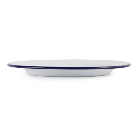 Assiette plate en acier émaillé Olympia 245mm lot de 6