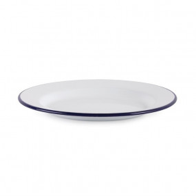 Assiette plate en acier émaillé Olympia 245mm lot de 6
