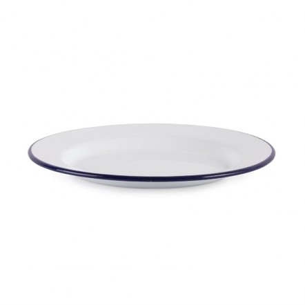 Assiette plate en acier émaillé Olympia 245mm lot de 6