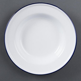 Assiette creuse en acier émaillé Olympia 245mm lot de 6