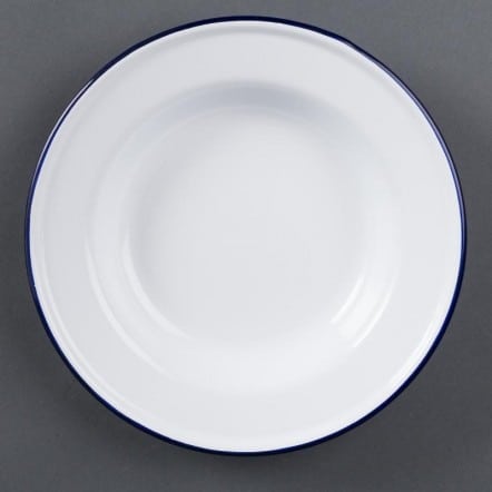 Assiette creuse en acier émaillé Olympia 245mm lot de 6
