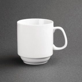 Tasses empilables blanches 284ml Olympia