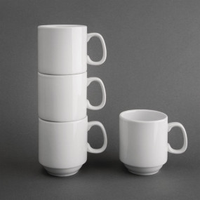 Tasses empilables blanches 284ml Olympia