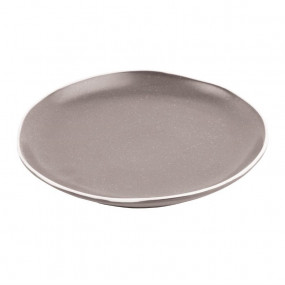Assiettes plates grises...