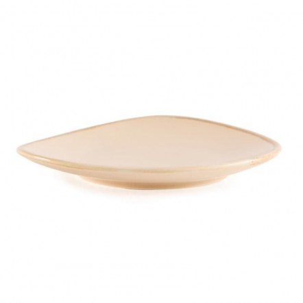 Assiette triangulaire couleur sable Olympia Kiln 280mm