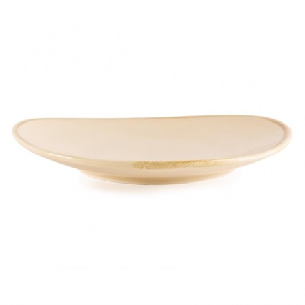 Assiette triangulaire couleur sable Olympia Kiln 280mm