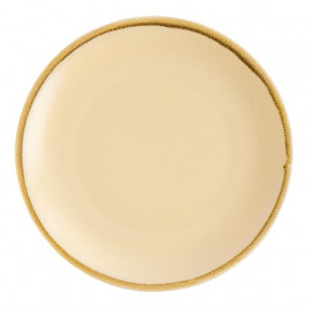 Assiette plate ronde couleur sable Olympia Kiln 280mm