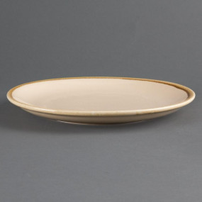 Assiette plate ronde couleur sable Olympia Kiln 280mm