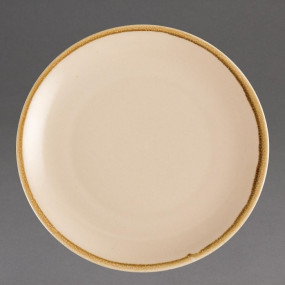 Assiette plate ronde couleur sable Olympia Kiln 280mm