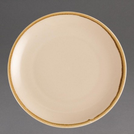Assiette plate ronde couleur sable Olympia Kiln 280mm