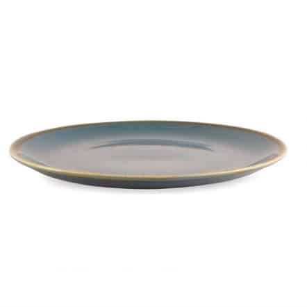 Assiette plate ronde couleur océan Olympia Kiln 280mm