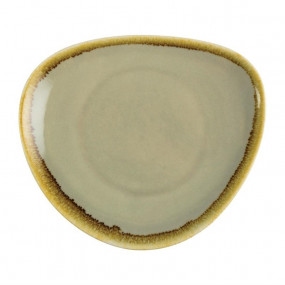 Assiette triangulaire couleur mousse Olympia Kiln 165mm