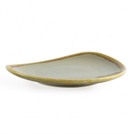 Assiette triangulaire couleur mousse Olympia Kiln 165mm
