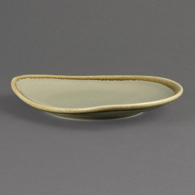 Assiette triangulaire couleur mousse Olympia Kiln 230mm