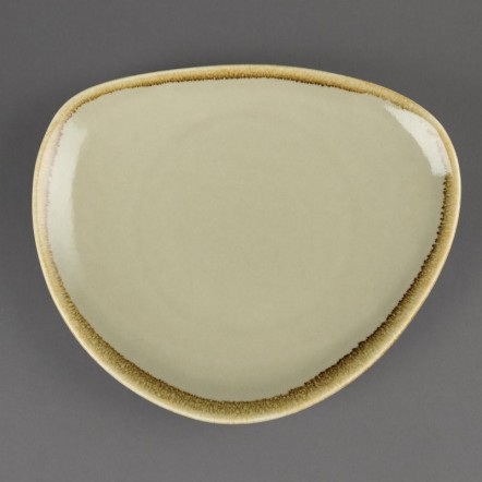 Assiette triangulaire couleur mousse Olympia Kiln 230mm