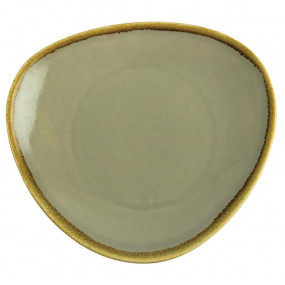 Assiette triangulaire couleur mousse Olympia Kiln 280mm