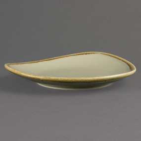 Assiette triangulaire couleur mousse Olympia Kiln 280mm