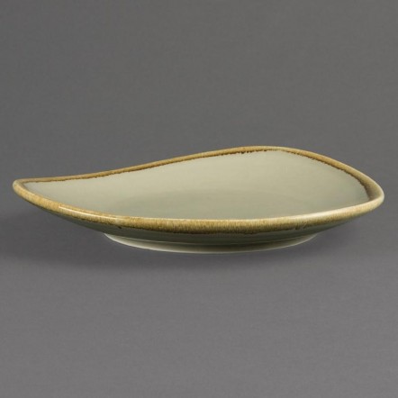 Assiette triangulaire couleur mousse Olympia Kiln 280mm