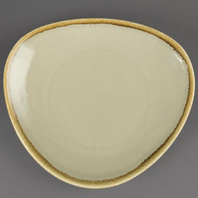 Assiette triangulaire couleur mousse Olympia Kiln 280mm