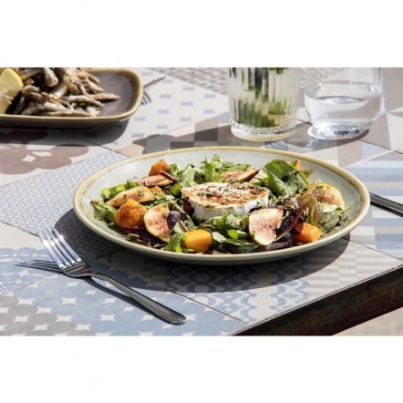 Assiette plate ronde couleur mousse Olympia Kiln 280mm