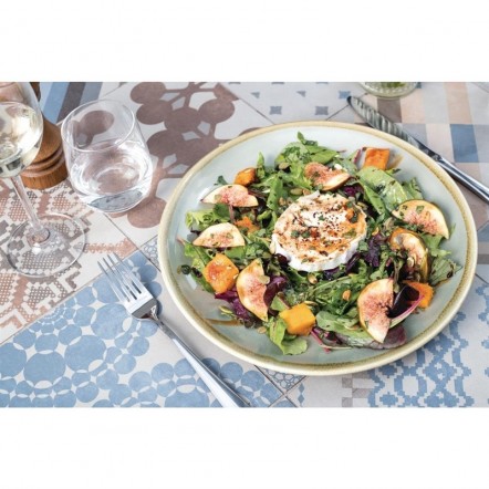 Assiette plate ronde couleur mousse Olympia Kiln 280mm