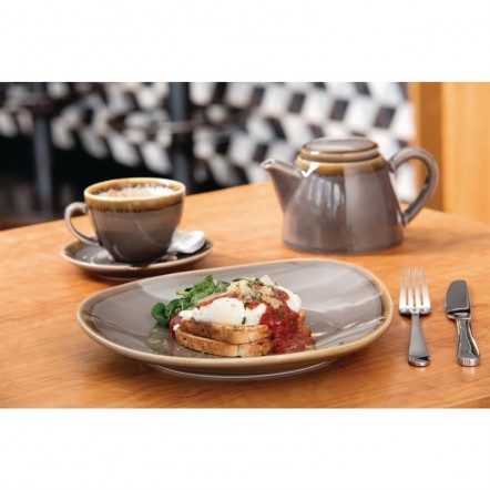 Soucoupe espresso Olympia Kiln grise 140mm