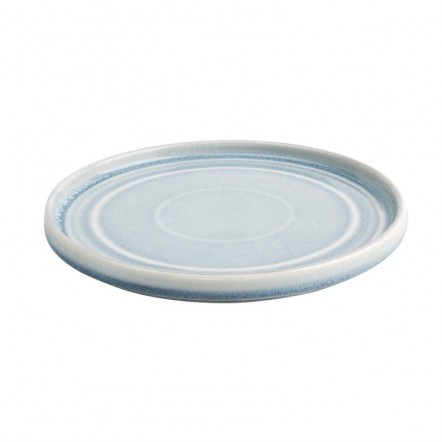 Assiette plate bleu cristallin Olympia Cavolo 22 cm