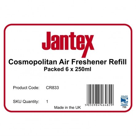 Recharges assainisseur d'air 270ml Jantex Cosmopolitan