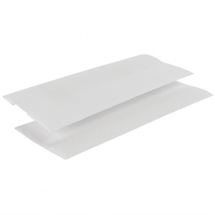 Essuie-mains 2 plis pliage en C 100 feuilles blanc Jantex