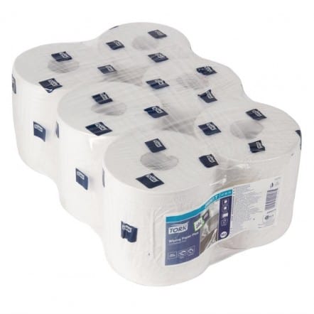 Bobines de papier d'essuyage pour distributeur à dévidage central Tork x6 blanches