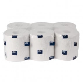 Bobines de papier d'essuyage pour distributeur à dévidage central Tork x6 blanches