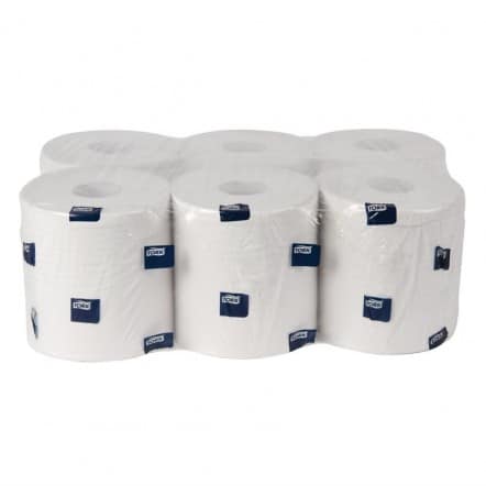Bobines de papier d'essuyage pour distributeur à dévidage central Tork x6 blanches