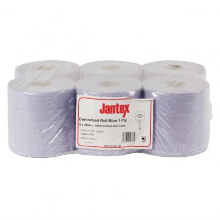 Bobine à alimentation centrale 1 pli Jantex bleue