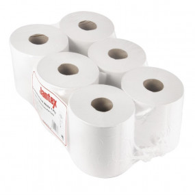 Bobine à alimentation centrale 1 pli Jantex blanche