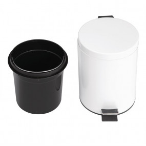 Poubelle à pédale Bolero blanche 5L