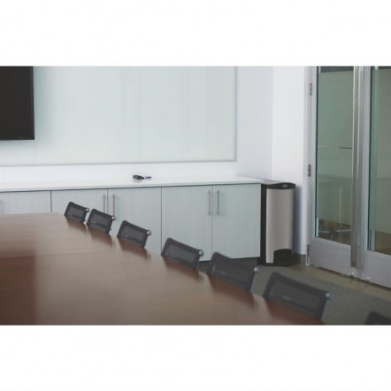 Poubelle à pédale latérale inox Rubbermaid Slim Jim 90L