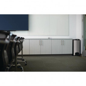 Poubelle à pédale frontale inox Rubbermaid Slim Jim 30L