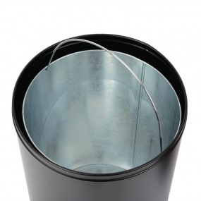 Poubelle dôme ouverte en acier Bolero noire 40L