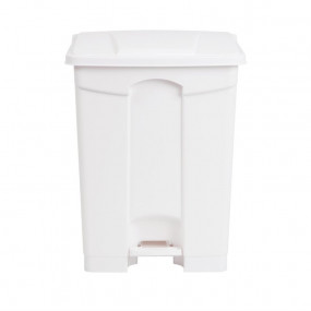 Poubelle de cuisine à pédale Jantex blanche 65L