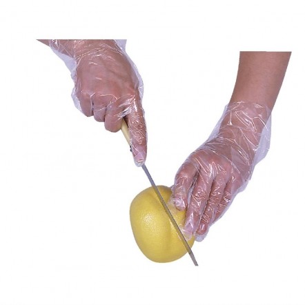 Gants jetables transparents