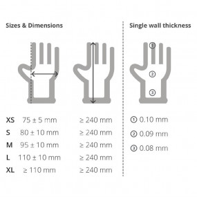 Gants en latex poudrés L