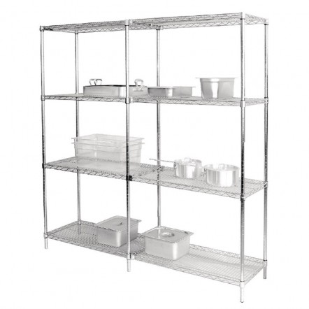 Lot de 2 étagères métalliques Vogue 1525x 457mm