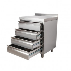 Meuble 4 tiroirs inox Vogue