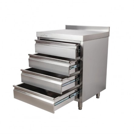 Meuble 4 tiroirs inox Vogue
