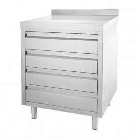Meuble 4 tiroirs inox Vogue